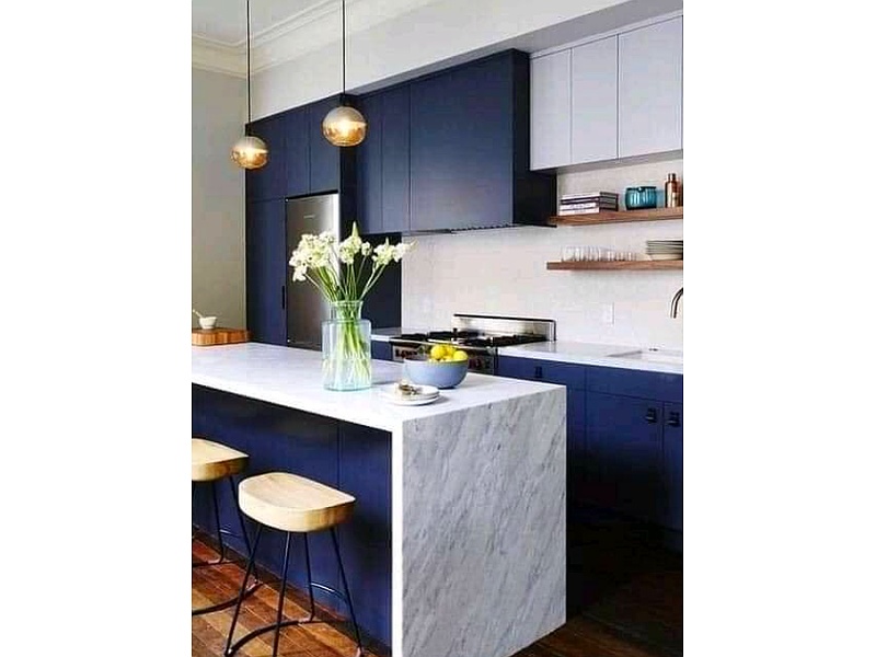 Muebles de cocina azul con plomo Mexico