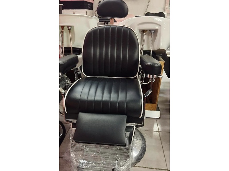 Silla reclinable negra de peluqueria Mexico