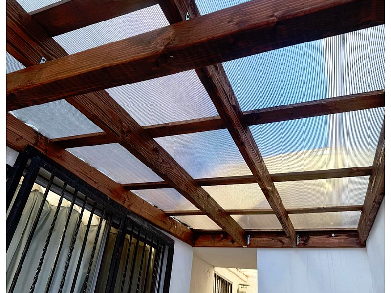 Cubierta de madera con acrilico translucido Mexico