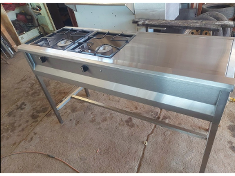 Estufa con Mesa Acero Inoxidable México