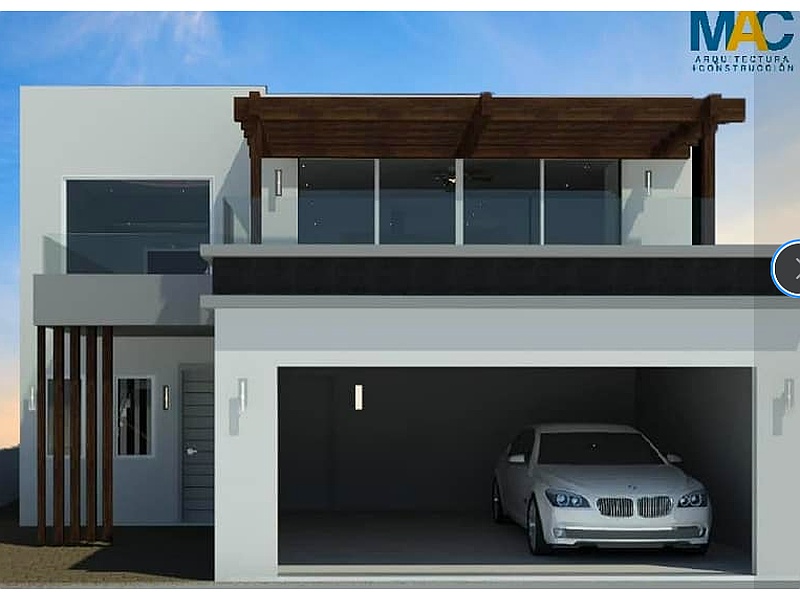 DISEÑO DE CASA DE 2 PISOS CON GARAGE MEXICO