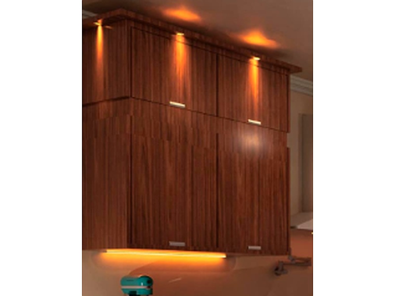 Gabinete de cocina moderno cafe de madera mexico