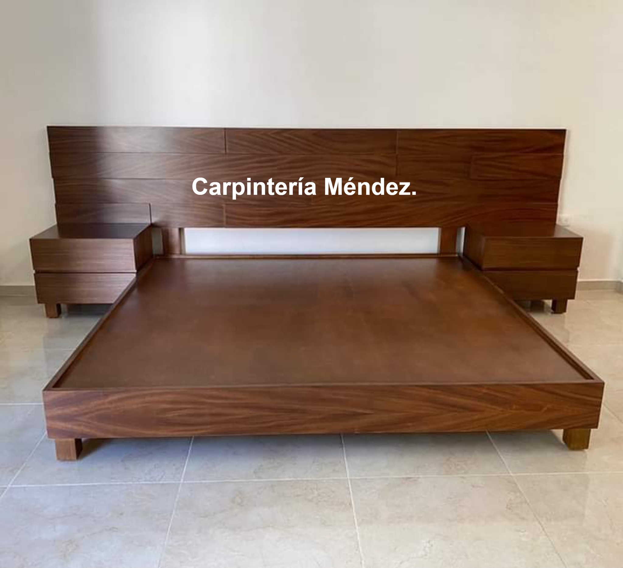 Cama King size de Madera con Cajones  a los lados México