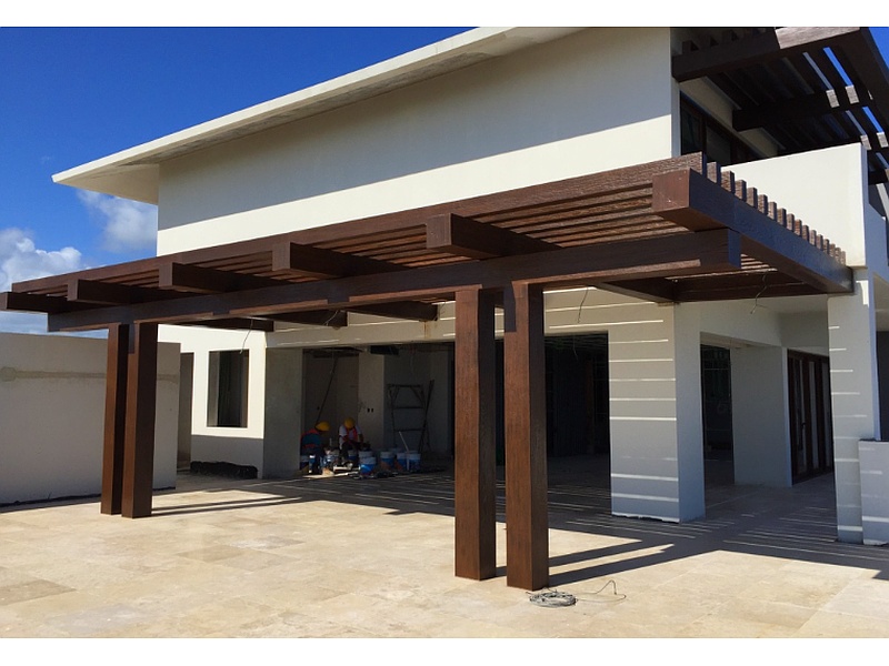 Pérgola vertical madera México  