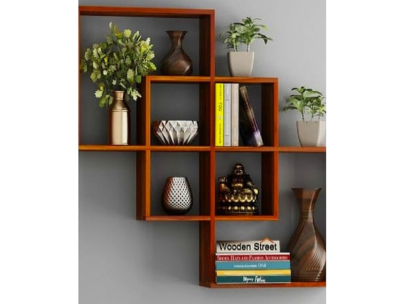 Estante de pared de madera maciza para pared MEXICO