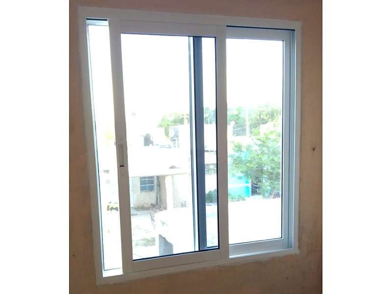 Ventana corrediza de aluminio blanco Mexico