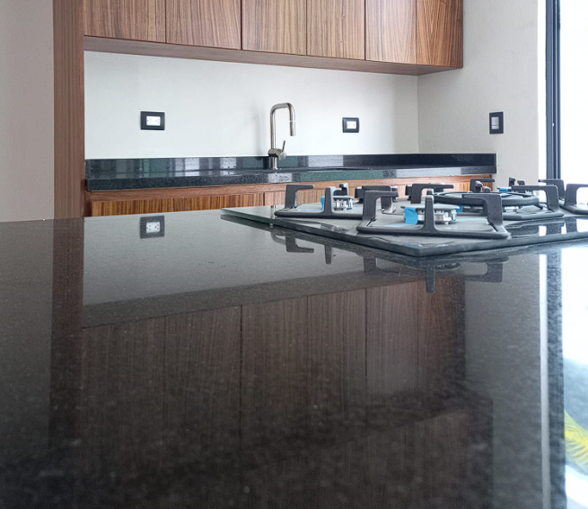 Cubierta de Cocina en Granito Negro Mexico