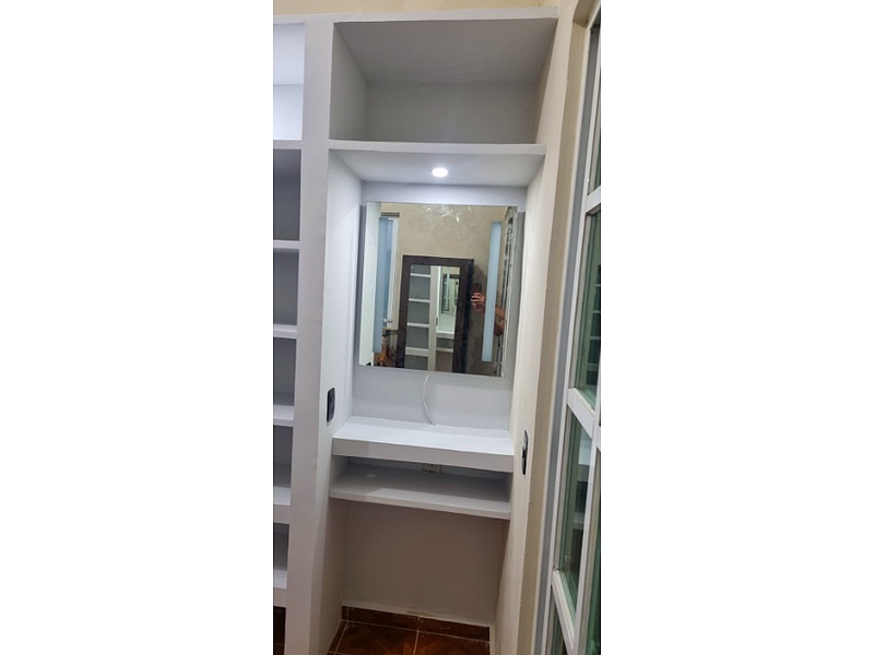 Estantería Multiuso Habitación Blanca B.C. Instacion de tablaroca