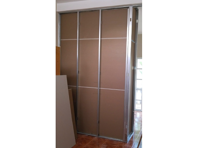 Estructura Panel Aluminio Pared Interior B.C. Instacion de tablaroca