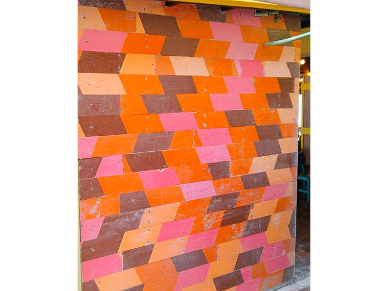 Cerámica Piso Formas Trapecios Colores B.C. Instacion de tablaroca