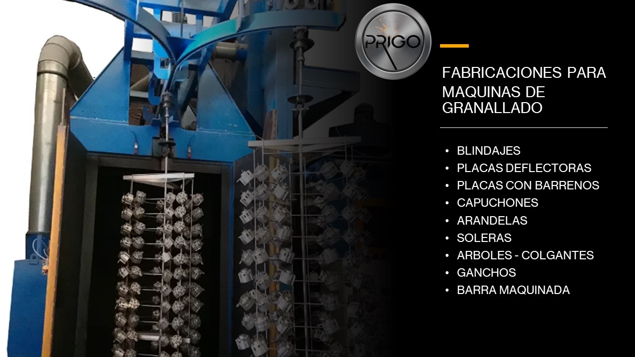 FABRICACIONES PARA GRANALLADORA., Blindajes, Soleras, Tablillas, 