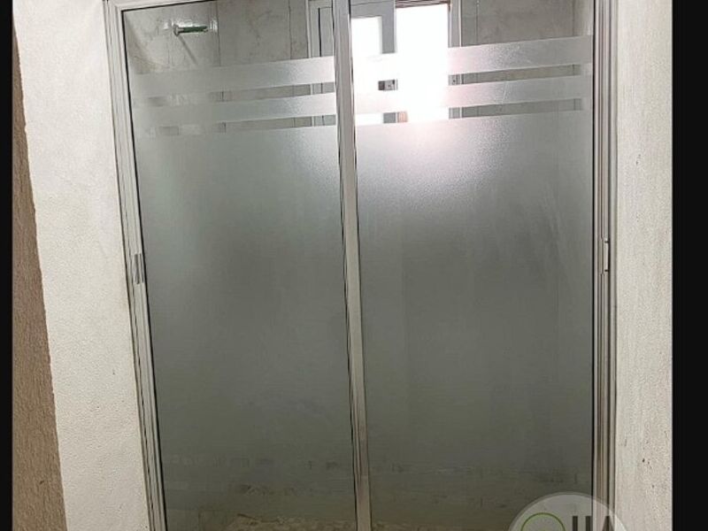 Puerta de vidrio difuminado en Cuautitlán