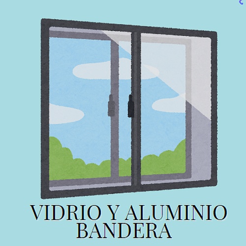 Vidrio y aluminio bandera