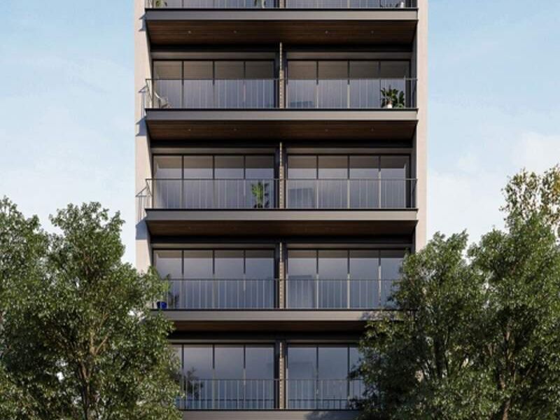 Diseño de fachada cuadrada exterior