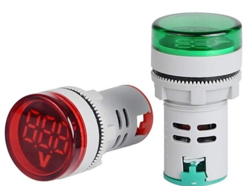 Luz piloto LED con voltímetro 60-500 VAC