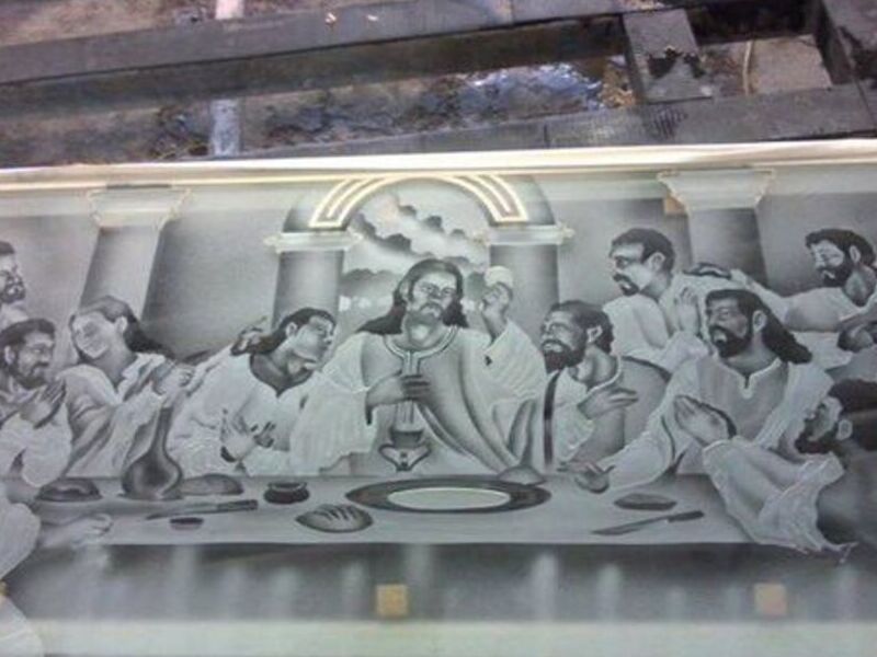 Vitral ultima cena decorativo 