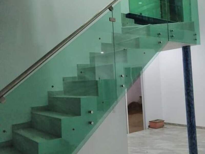 Barandal cristal tintex escaleras 