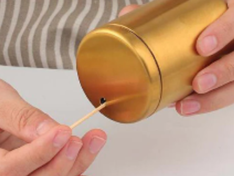 Porta palillos dorado CDMX