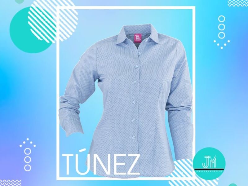 Blusa azul manga larga en Manzanillo