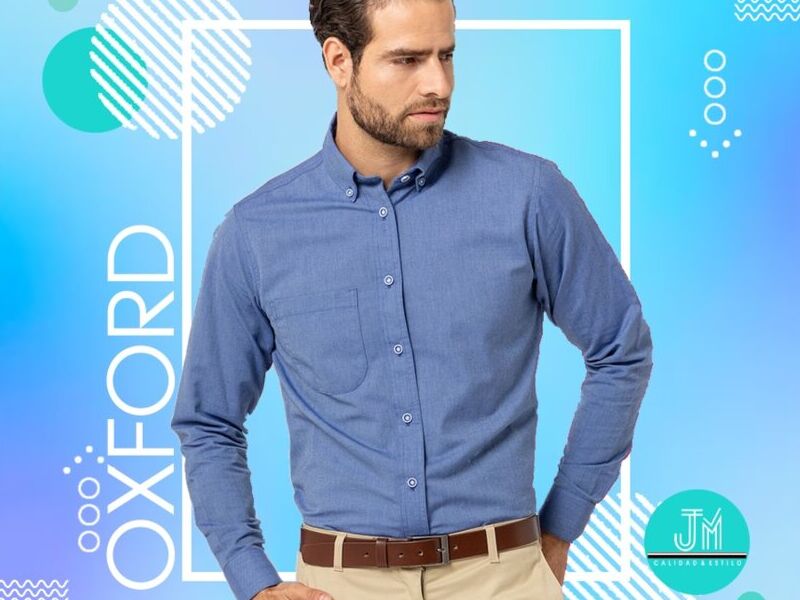 camisa Oxford en color cielo en Manzanillo