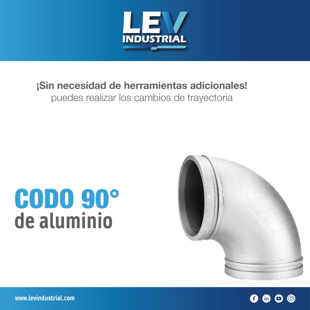 Codo 90° de aluminio