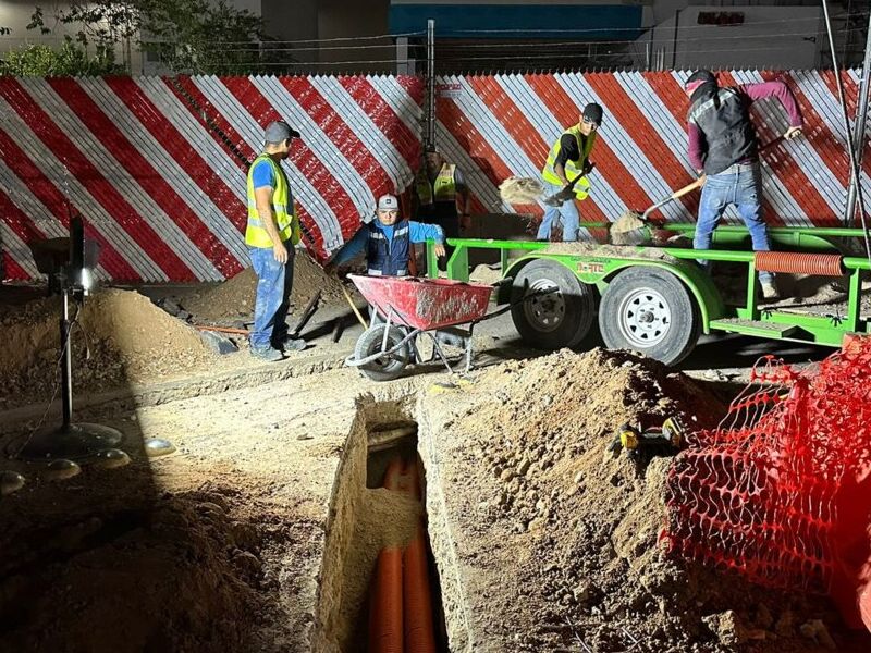Construcción de canalización Torreón Centro