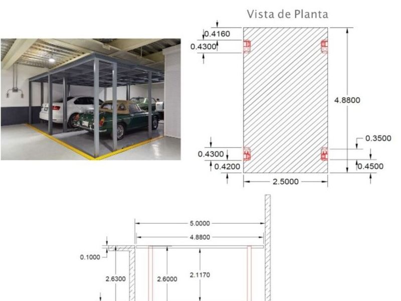 Elevador de autos subterráneo México