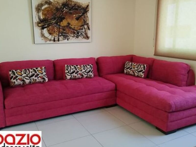 Mueble en L color rojo 
