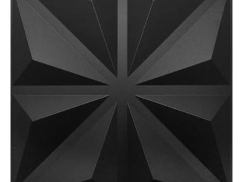Panel 3d triangulo black 