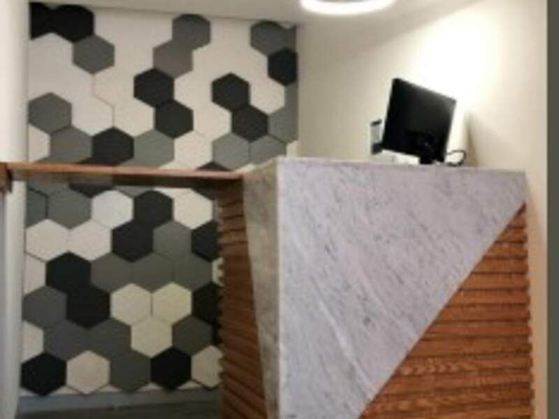 Panel 3d hexágono plano 