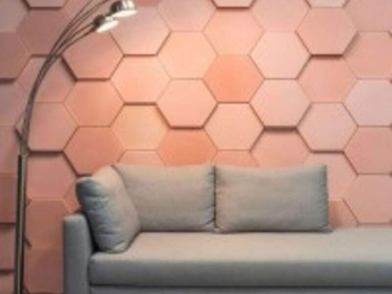 panel 3d hexágono en relieve 