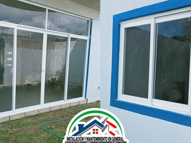 Ventana grande de aluminio en Hidalgo