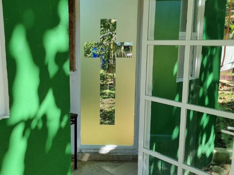 Puerta de aluminio y vidrio Blanco Chiapas