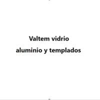 Valtem vidrio aluminio y templados