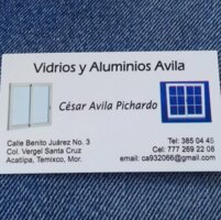 Vidrios y aluminio Avila