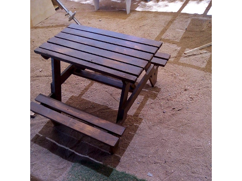 Mesa de madera para jardín México CARPINTERIA CHANO