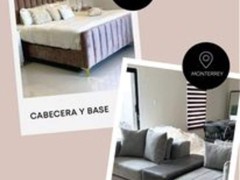 CAMA CON CABECERA Y BASE