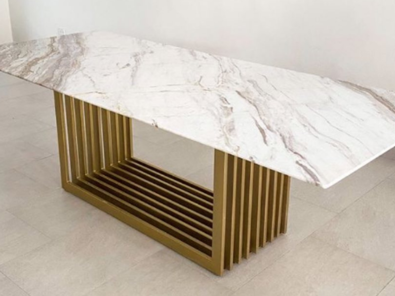 Mesa de comedor con mármol blanco Puebla