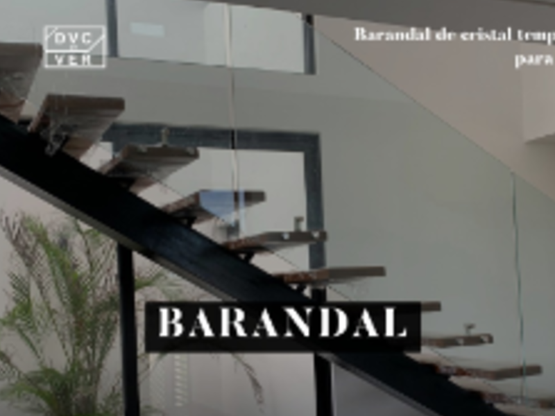 Barandal de vidrio templado Veracruz