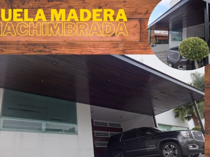 Pérgola madera machimbrada Querétaro 