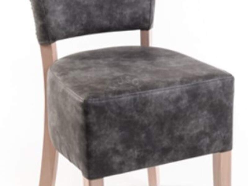 Silla de madera gris tapizada Musol Zapopan