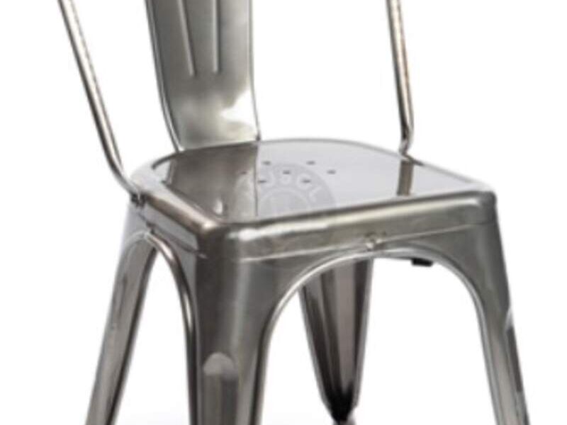 Silla tubular gris Musol Zapopan