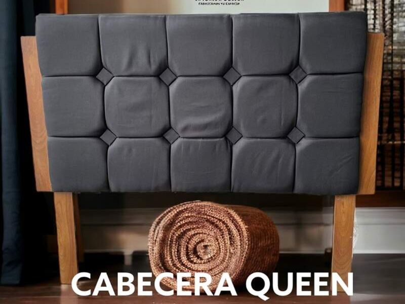 Cabecera Queen Venecia Gris Oscuro en Tepic