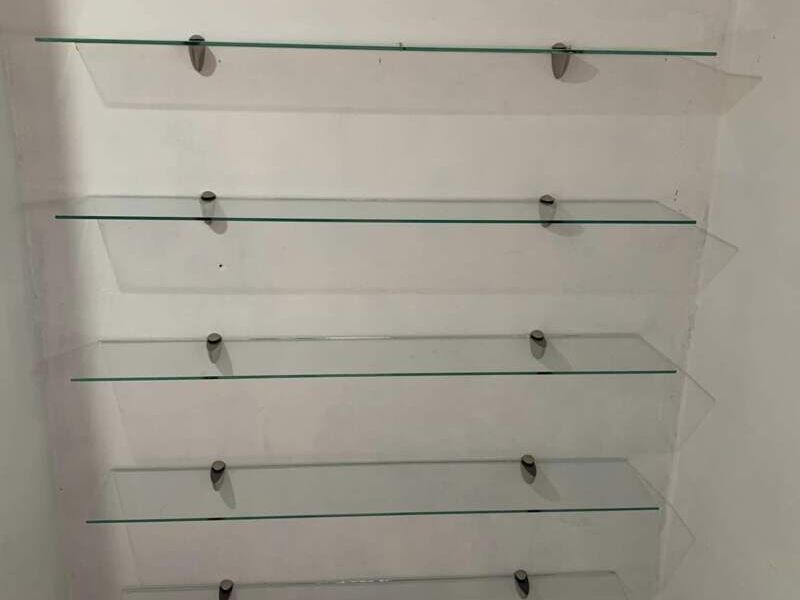 Repisas de cristal Vidrio y aluminio Aludyl