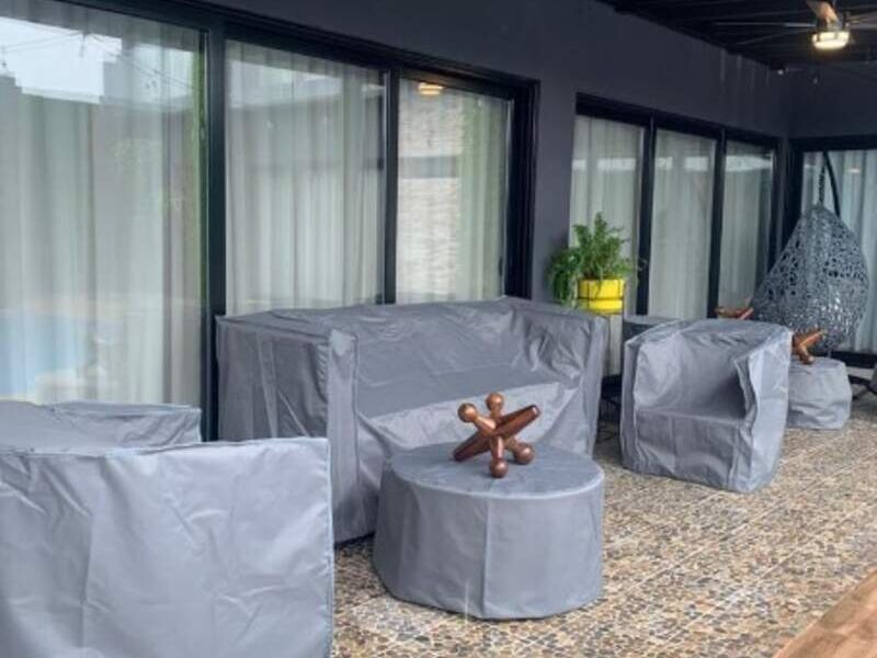 Forro gris para sillones Monterrey