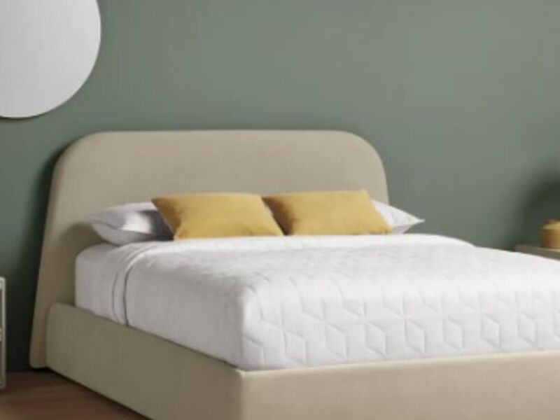 Cama tapizada blanca BLUDOT Monterrey