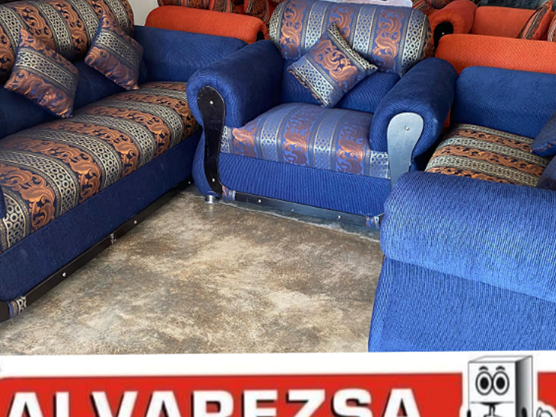Juego de muebles color azul Villaflores