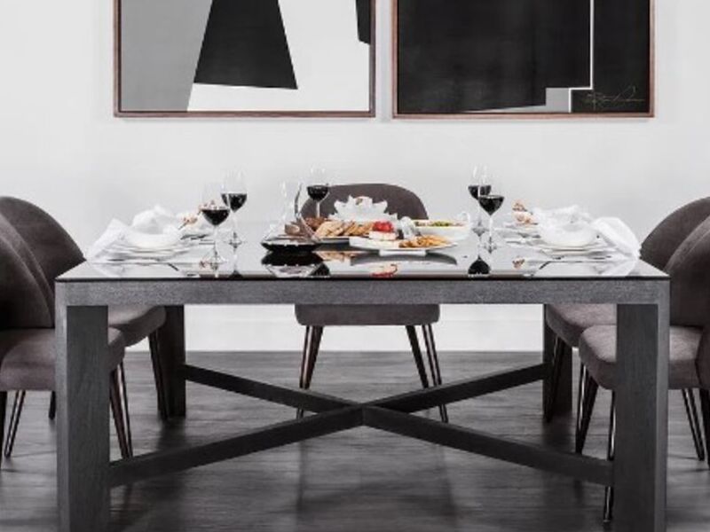 Mesa de comedor negra MOBICA Hidalgo