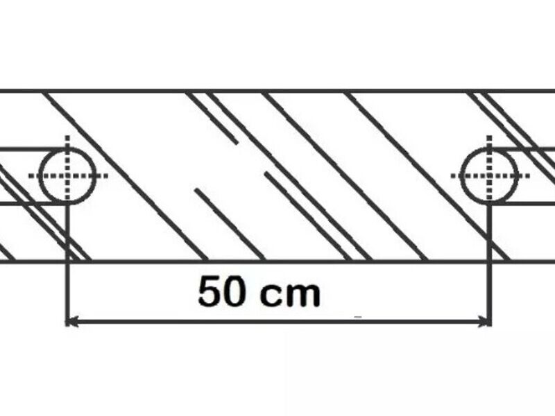 Jaladera Tipo H 90 cm Black