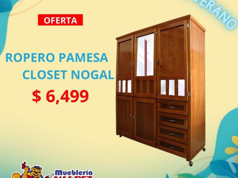 Ropero Pamesa Closet Nogal